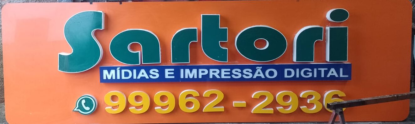 Tipos de letras caixa: aço, PVC, acrílico e alumínio